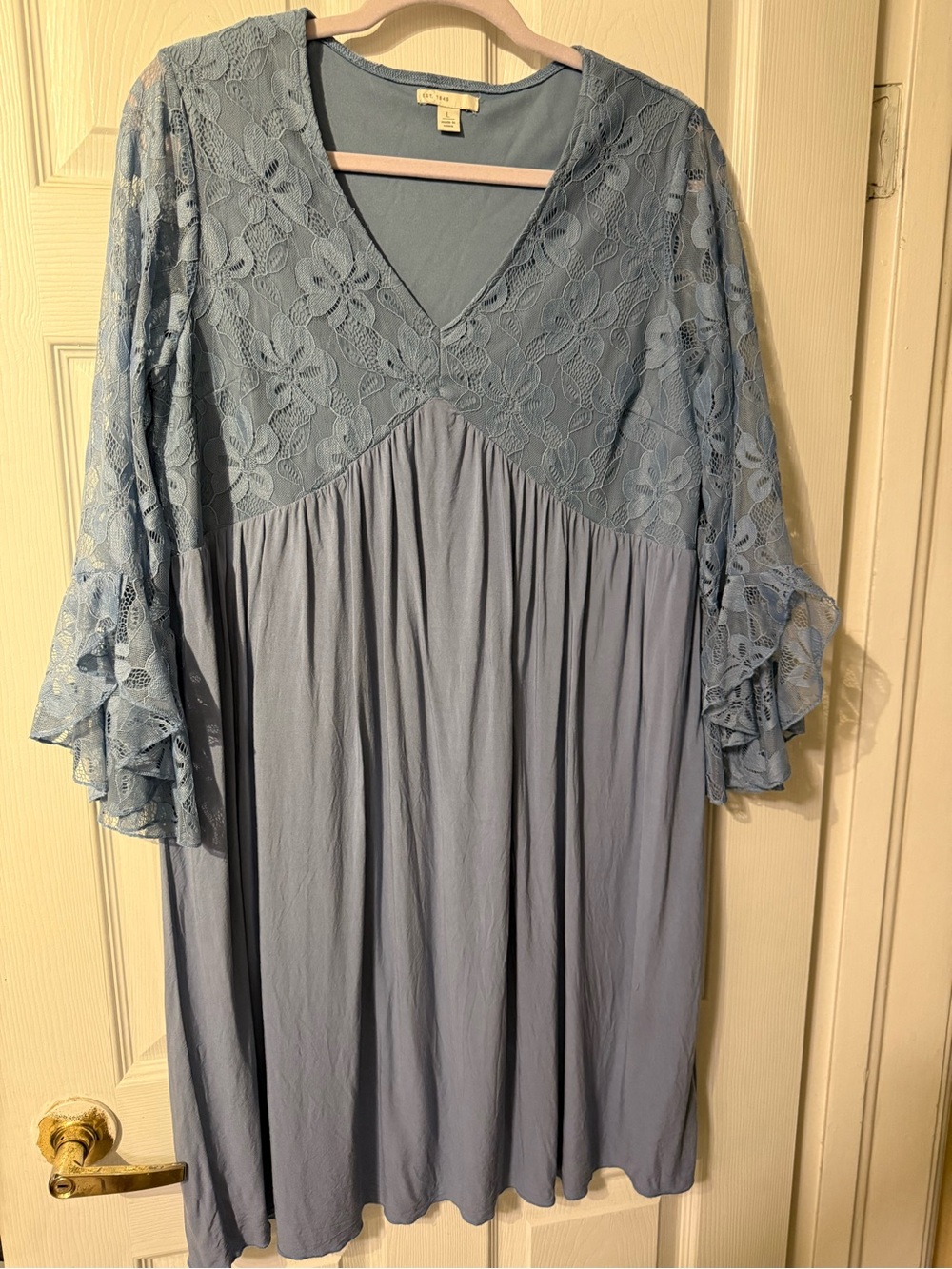 EST 1946 blue lace dress Large